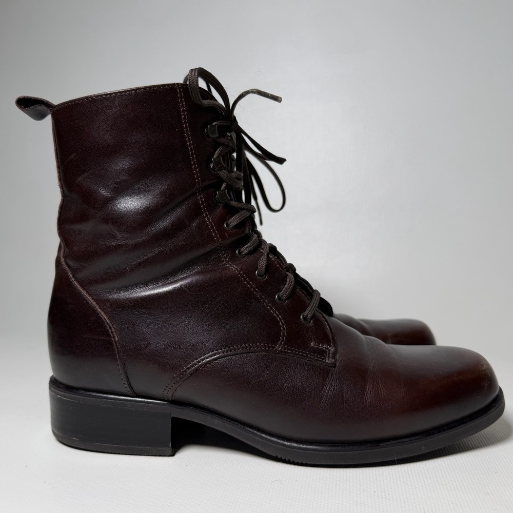 Santana Canada Victorian Lace Up Leather Boots - sz 7